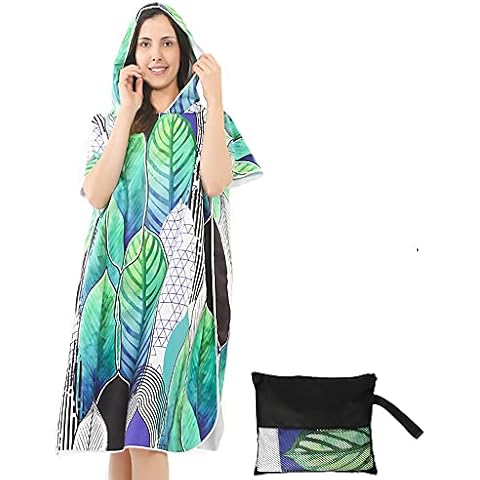CHMMY Towel Surf Poncho Towels Bath Poncho Women's Changing Aid Beach Towel Poncho Beach Towel Surf Poncho for Bathing Sports Microfibre Ultralight Quick Drying Adults Cover