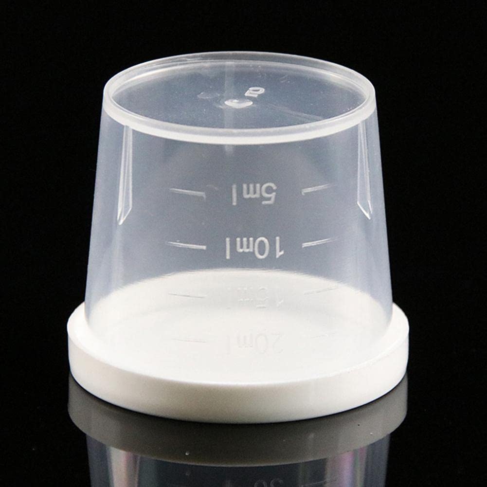 Nigoz Bicchiere Dosatore In Plastica 100 Ml - Trasparente, Resistente Al Calore - Per Cucina E Laboratorio - 4