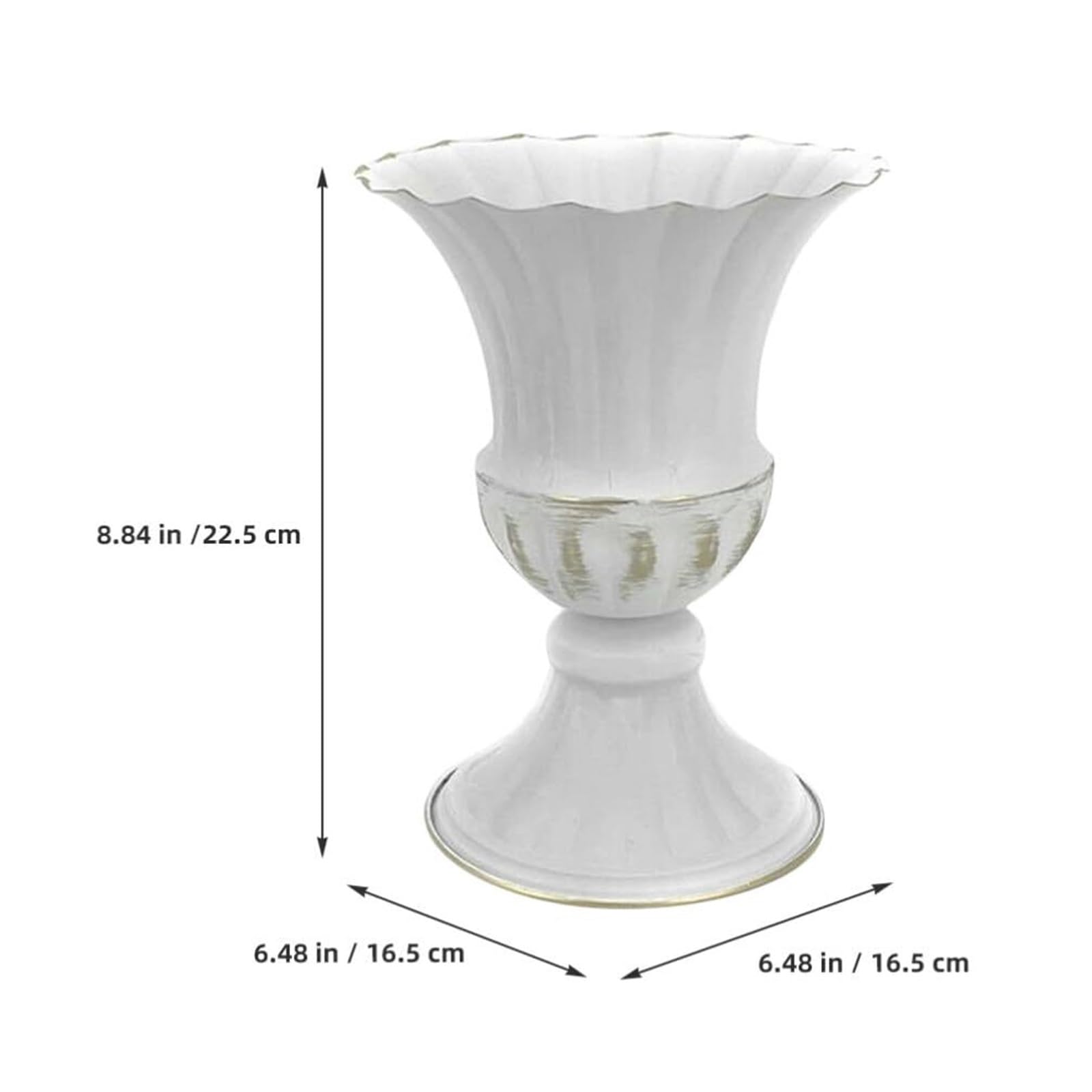 Decorazione per la stanza Vaso in metallo stile rustico Centrotavola for matrimonio a tromba Decorazione da tavolo Regali per interior designer(Picture 1)