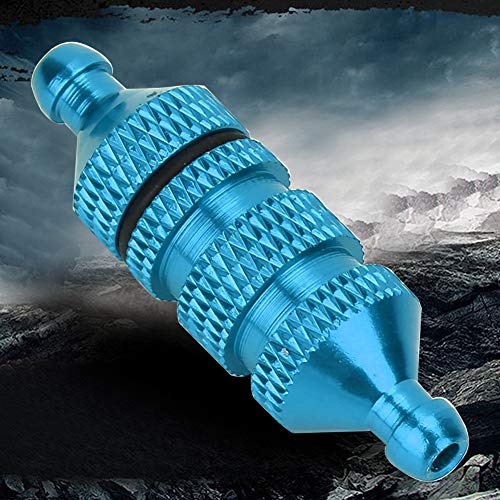 Naroote Filtre à Huile et à Carburant en Alliage D'aluminium pour Pièces de Mise à Niveau de Voiture RC, Haute Protection et Longue Durée pour Modèle de Voiture RC 1:8/1:10, Bleu, Longueur de,42