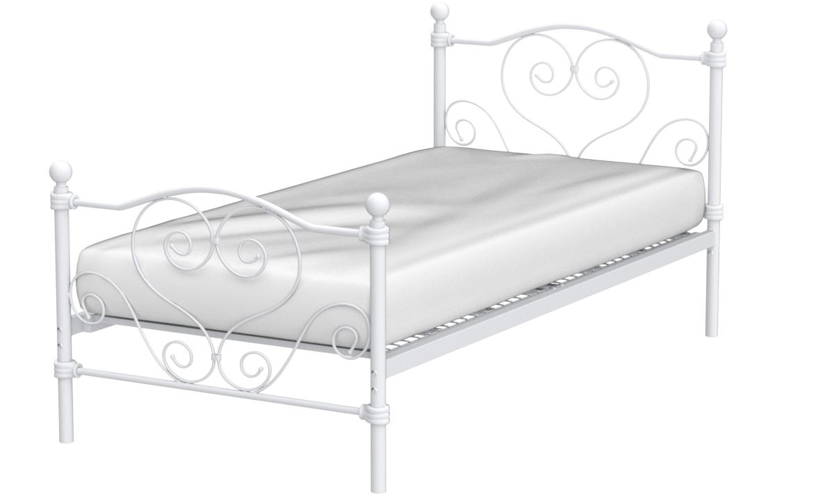 セレスティア ロートアイアンベッド【シングル・ホワイト】