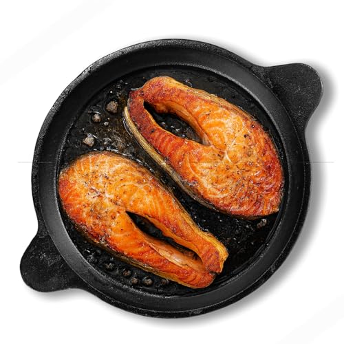 Image of Lifelong Cast Iron Frying Pan for Cooking with Handle | Pre-Seasoned Appam Pan | Large Non-Toxic Cookware, Non-Stick & Teflon Free, Durable for Easy Cooking & Cleaning | Gas & Induction Stove-Friendly