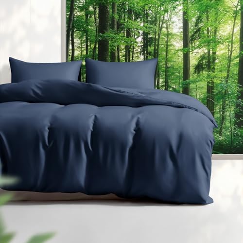 Tencel Duvet Cover Set, Full/Queen Size Cooling Duvet Cover for Hot Sleepers, 100% Eucalyptus...