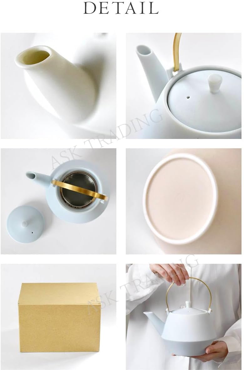 小川甚八作 笠間焼 南蛮手砲口横手急須 茶注 木箱付 煎茶道具 小川甚八