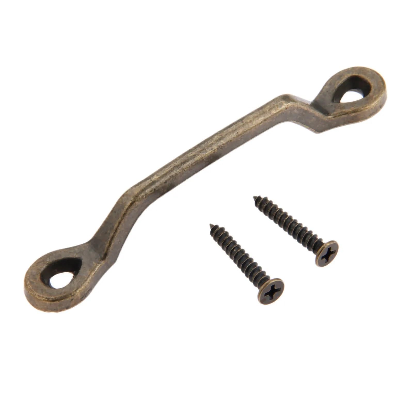 Yilwpv One Color 2 Pcs Antique Bronze Cabinet Handles For Jewelry Wood Box Wardrobe Cupboard Drawer Kitchen Pull Knob With Screws 101 * 14Mm Handle Sets