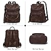 ECOTISH Damen-Rucksack veganem Leder Groß Stylisch Frauen Designer Schultertasche Reiserucksack mit Quaste Cityrucksack Rucksacktasche (coffee) #2