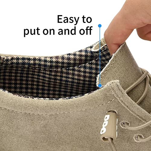 Gqq Mens Slip-On Loafers Casual Shoes - Men Boat Shoes Canvas Lightweight Softsole Comfortable Walking Shoes Khaki Size 14 #TOP3