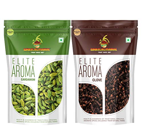 SHRILALMAHAL Elite Aroma, Whole Cardamom (2 Piece Set, Combo)