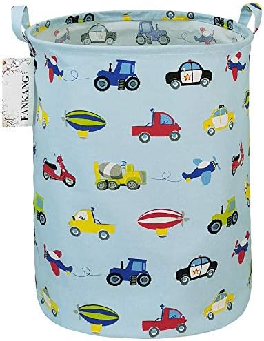 FANKANG Laundry Hamper Storage Bins Nursery Hamper Canvas Foldable Large Storage Baskets for Kids Toys Room, Nursery, Home,Gift Basket, Office, Bedroom, Clothes (Pink Rainbow)