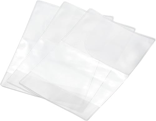 PATIKIL Funda para pasaporte, paquete de 8 fundas protectoras para pasaporte, organizador para tarjetas de crédito, PVC con ranuras multicapa para