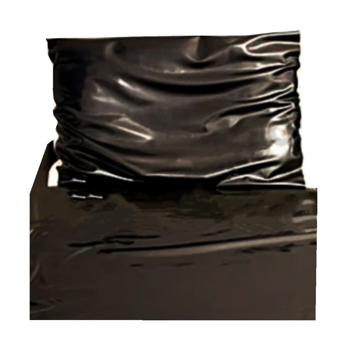 Echt Latex Kissen Kopfkissen Gummi Kissenbezug Bett Bettwäsche Erotik Wetlook Sexspielzeug für Paare im Bed Pillow case (Schwarz 40 * 80cm)