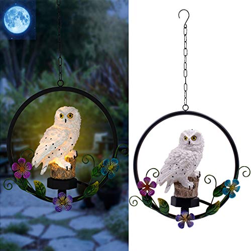 Zerira Wind Chimes Garden Solar Lights Outdoor Decorative Resin Owl Solar Led Lights With Stake For Garden Lawn Pathway Yard Decortions #TOP22