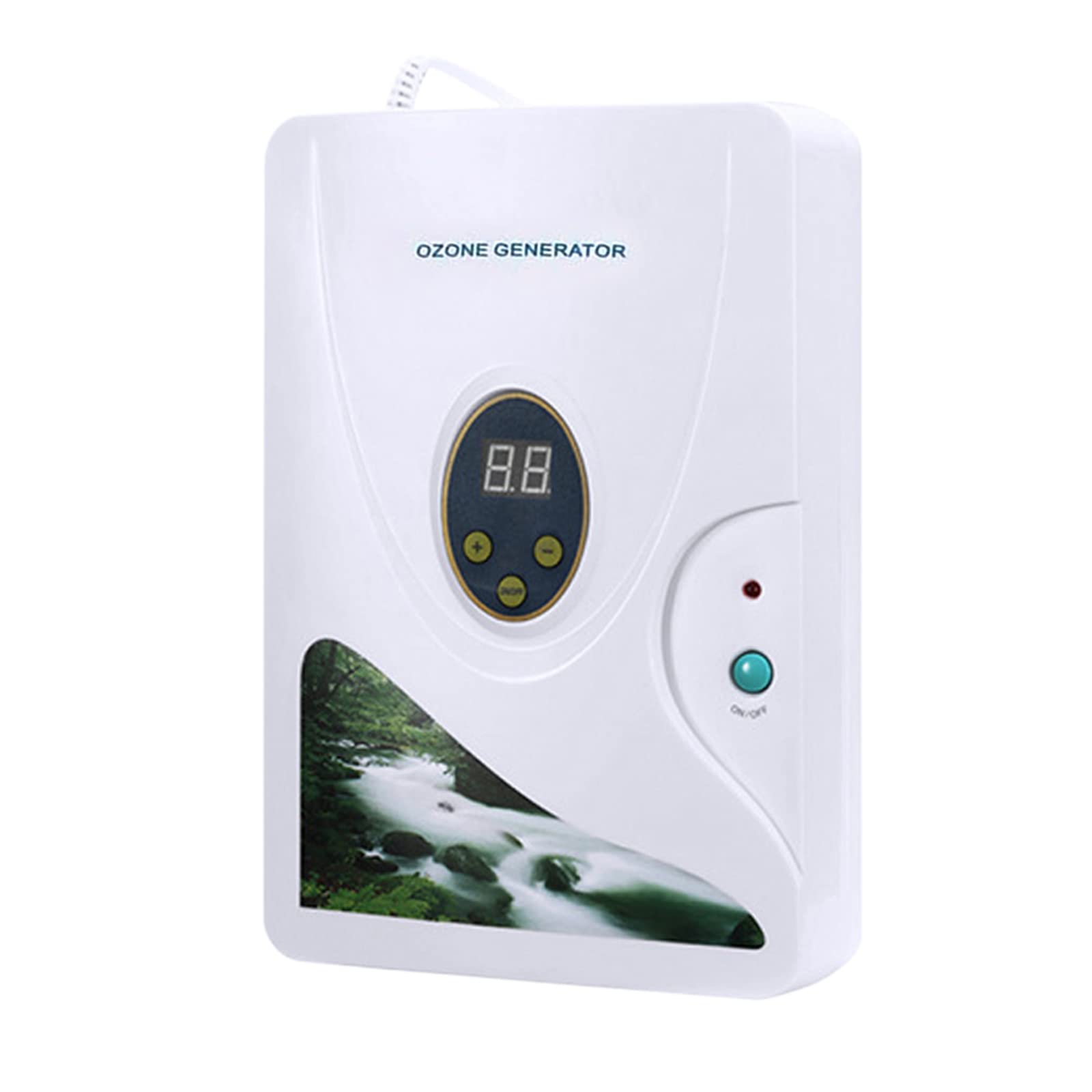 Generador de ozono máquina de limpieza, generador de ozono multiusos 600 mg/h, con función de temporizador e indicador LED, para la limpieza de aire y agua, para frutas, verduras