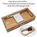 Pezin & Hulin Bamboo Charging Station Organizer for Multiple Devices & Wood Desktop Docking Charging Stand Such As Cell Phone, Tablets, Phone Case and Watch Stand(No USB Charger)