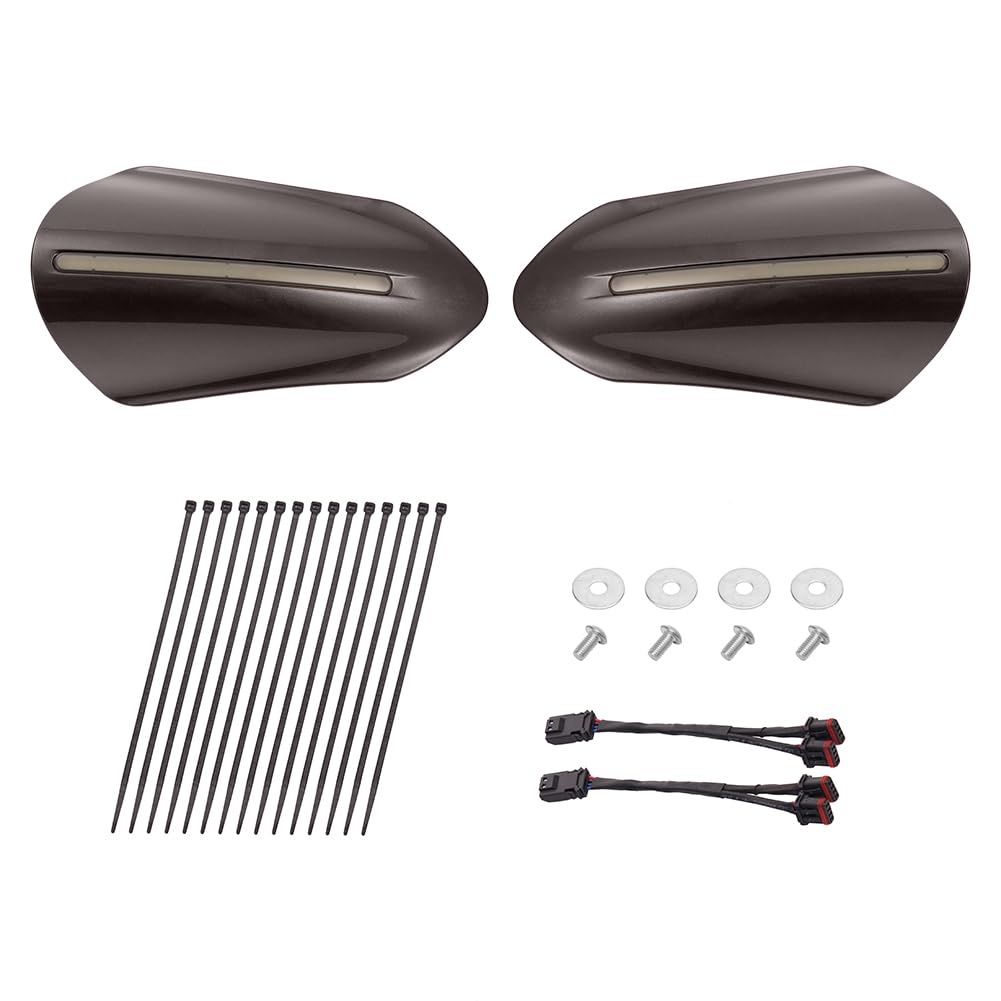 Photo 1 of Mocardine Color-Matched LED Handguards for Harley softail Touring 1993-2026 - Boost Safety & Style with DRL, Indicators Black Cherry Pearl