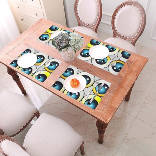 Set de table PVC lavable lot de 4 antidérapant et résistant à la chaleur viny - 7