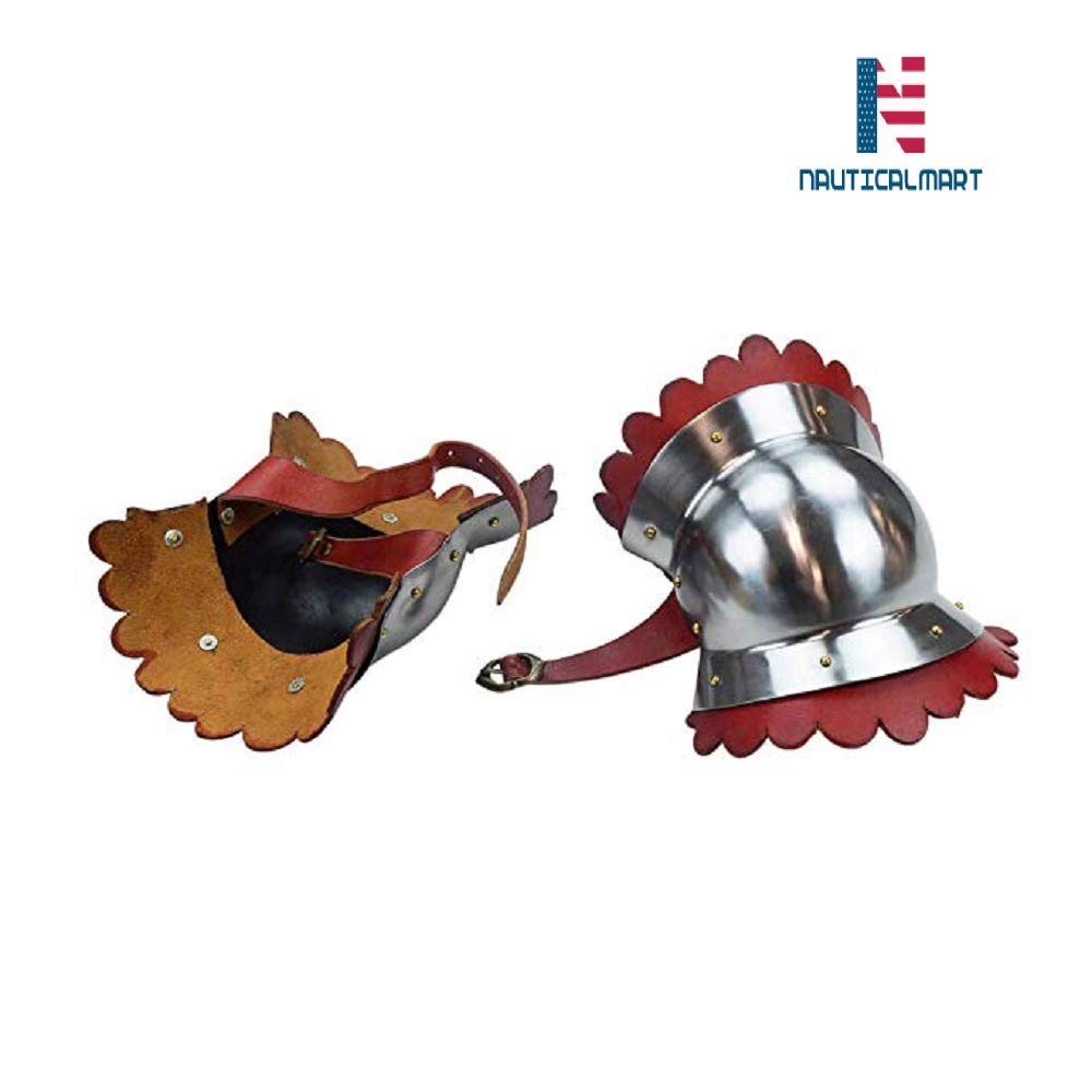 NauticalMart Medieval Poleyn Set - Knee Armor - 18 Gauge