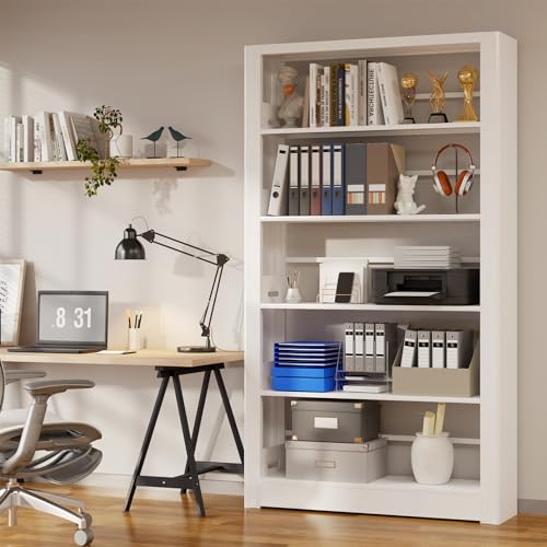 Lyaosdfu SJH175 Heavy Duty Metal Bookshelf, 5 Shelf Adjustable Bookcase, 69’’ Tall Modern Bookshelves, Open Book Shelf Organizer, Large Sturdy Book Case thumb #1