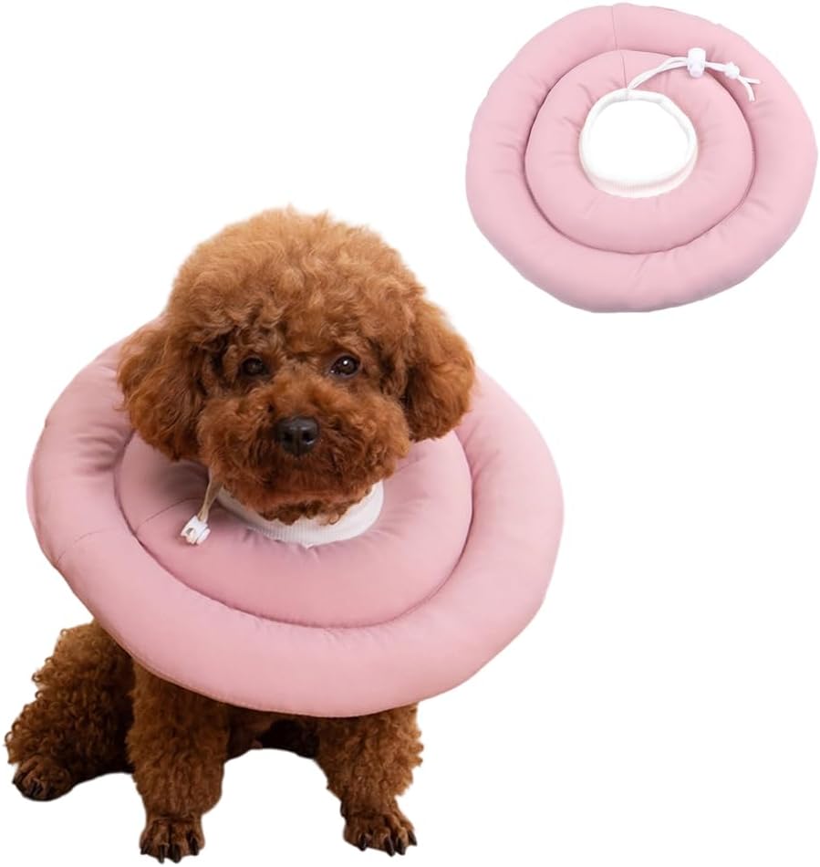 Soft Dog Cone Collar After Surgery Alternative for Dogs to Stop Licking, Comfortable Neck Pillow Cone,Pink,3XL