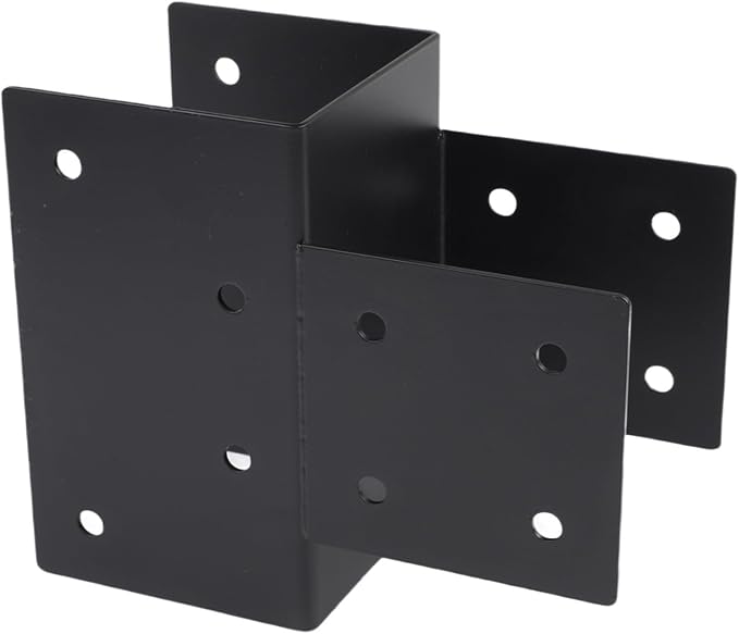 Soporte para vigas 4x4 negro metal 2 piezas miniatura 7