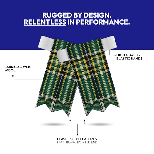 Image of Scottish Tartan Kilt Flashes with Elastic Adjusters