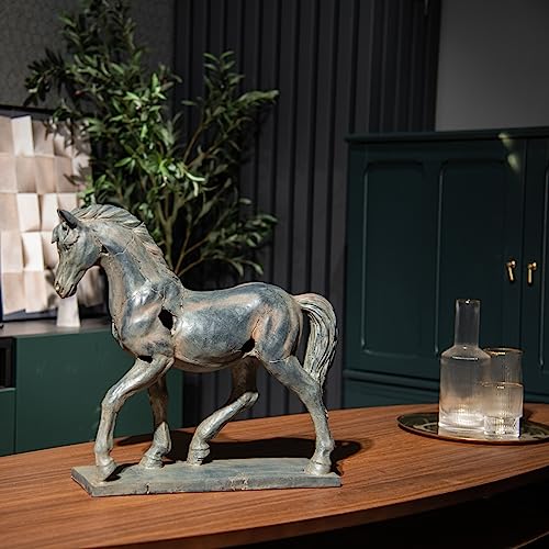 Lc Lcdecohome Horse Figurine Statue Home Décor - Horse Sculptures Sturdy Base With Anti-Slip Velvet Pads Resin Horse Gifts For Girls 17.75 X 5.25 X 16 Inch 5.95 Lbs #TOP5