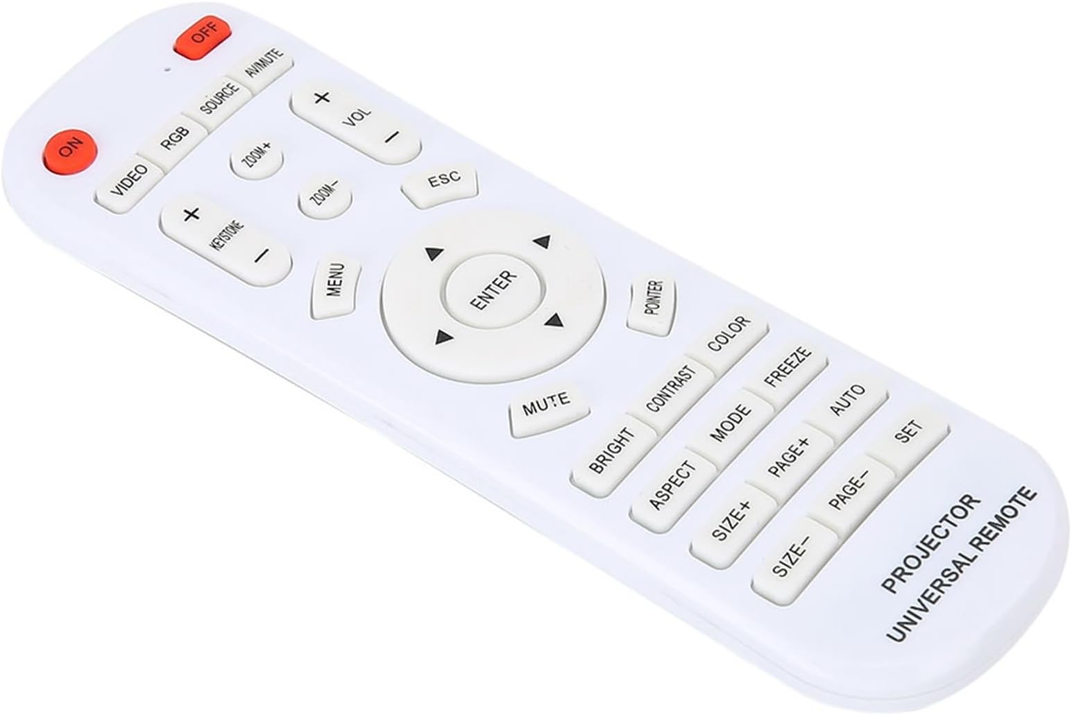 Dpofirs White Projector Remote Control Replacement Durable ABS Controller 10m Remote Distance for Auditorium Presentation