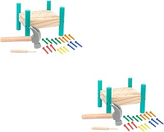 Toyvian 2 Conjuntos De Brinquedos De Madeira Para Bater Brinquedos Educativos Para Bebês Quebra-Cabeças De Madeira Wack E Toupeira Brinquedo De Bater Em Madeira Brinquedo De Jogo De