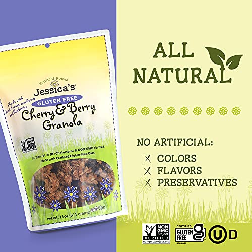 Jessica’s Natural Foods - Gluten-Free Cherry & Berry Granola Made With Dried Cherries, Blueberries And Cranberries, Non-Gmo, No Artificial Flavors Or Preservatives, 11Oz (Pack Of 3) #TOP4