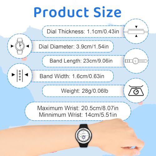 Juboos Kids Analog Watch for Boys Girls, 30 M Waterproof Child Silicone Wirstwatch Easy to Read for Ages 4-15, Removable Dial4