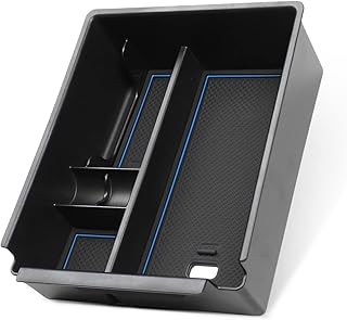 DEHIWI Caja de Almacenamiento Consola Central Caja De Almacenamiento De Reposabrazos De Coche para T＆ucson NX4 2021 Contenedor De Control Central De Transmisión Electrónica (Color : Azul)