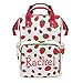 XOZOTY Personalized Strawberry Pattern Fruit Diaper Bag Shoulder Backpack with Name Nursing Baby Bags for Boys Girls