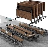 Mobiler Rolltisch Konferenztisch, Großer Klapptisch für 2-6 Personen (5er Pack, 160 x 60 x 75 cm) - Perfekt für Training, Meetings, Seminare und Veranstaltungen