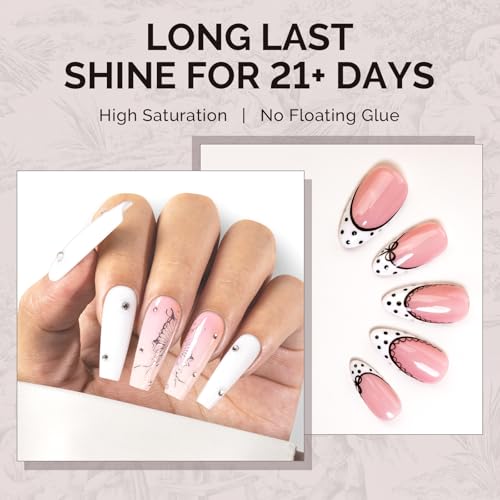 Image of MelodySusie 0.5fl oz White Gel Nail Polish, Nails Soak Off UV LED White Gel Polish Gift for Women Nail Art Manicure Salon DIY Nail Design Decoration at Home-1891