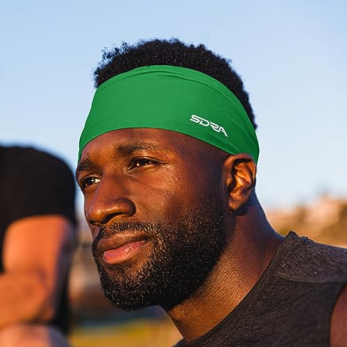Image of Suddora Workout Headband - Lightweight, Stylish & Comfortable Spandex Headband for Running, Workout, Football, Cosplay & Costumes, Green