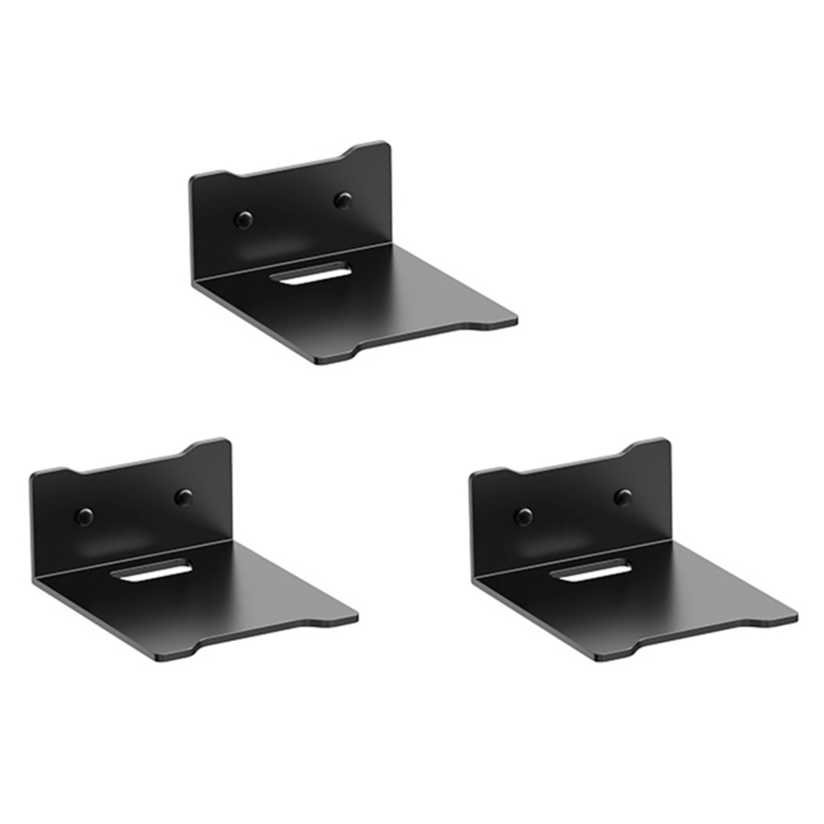 Hndhbfgrt 3X Wall Shelf Holder Floating Shelf Stand Wall Mount Storage Rack for TV Projector Speaker Camera Router, Small