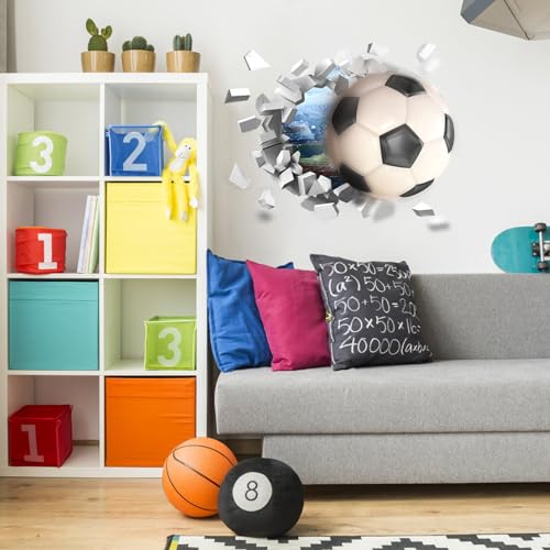 Vinilo 3D de fútbol 75x70 cm, 2 planchas miniatura 3