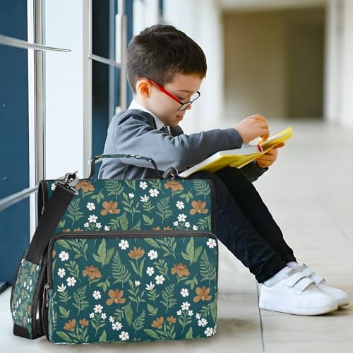 Carpeta con cremallera de flores y correa para solucionar el caos de tus folios 6
