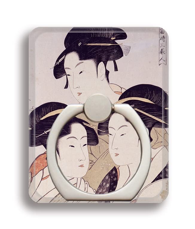 Amazon | スマホリング 喜多川歌麿 寛政三美人 【日本の名画  