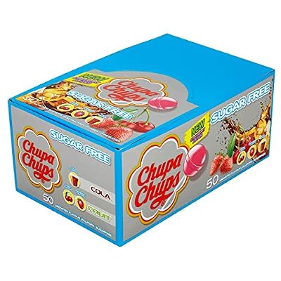 50 x Chupa Chups SUGAR FREE Lolly Assorted Flavours