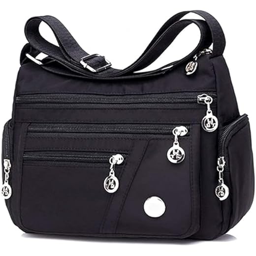 Fueegue Sac à bandoulière pour femme, imperméable, multi-poches, grande capacité, sac à main pour le travail décontracté