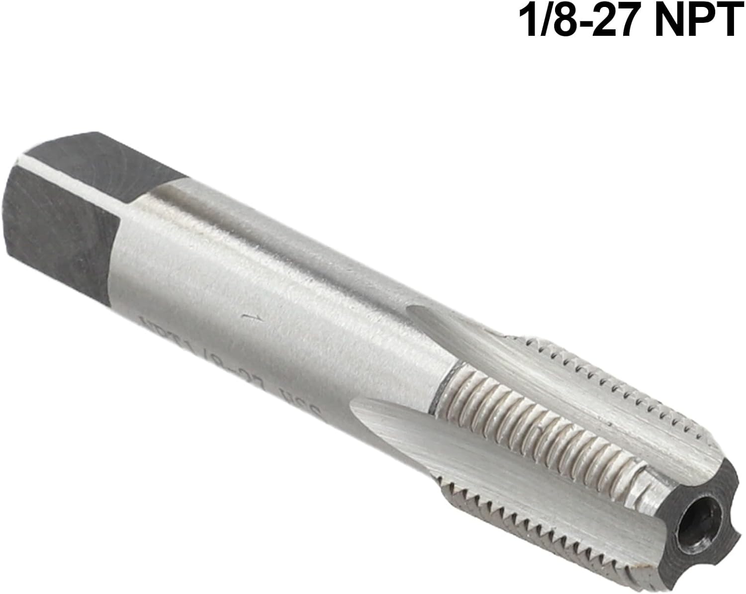 Taper Pipe Tap 1/8-27 NPT High Speed Steel Thread Cutting Tool for Internal Pipe Repair and Maintenance in Plumbing Workshop
