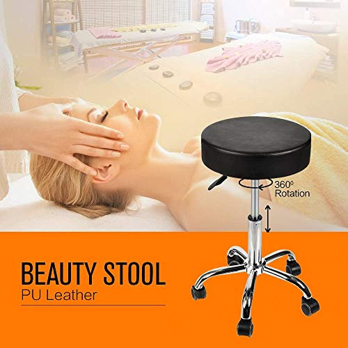 Set of 2, Salon and Spa Chairs Height Adjustable Medical Rolling Swivel Stool Chairs, Multi-Purpose Drafting Spa Stools, Tattoo Facial Massage Salon Stools