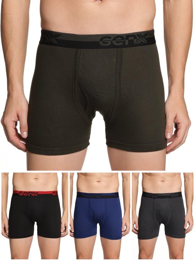 Image of Genx Jazz Men's Trunk - 100% Combed Cotton, Vibrant Colors, Trendy, Comfortable, Underwear(Pack of 4)(Color May Vary)