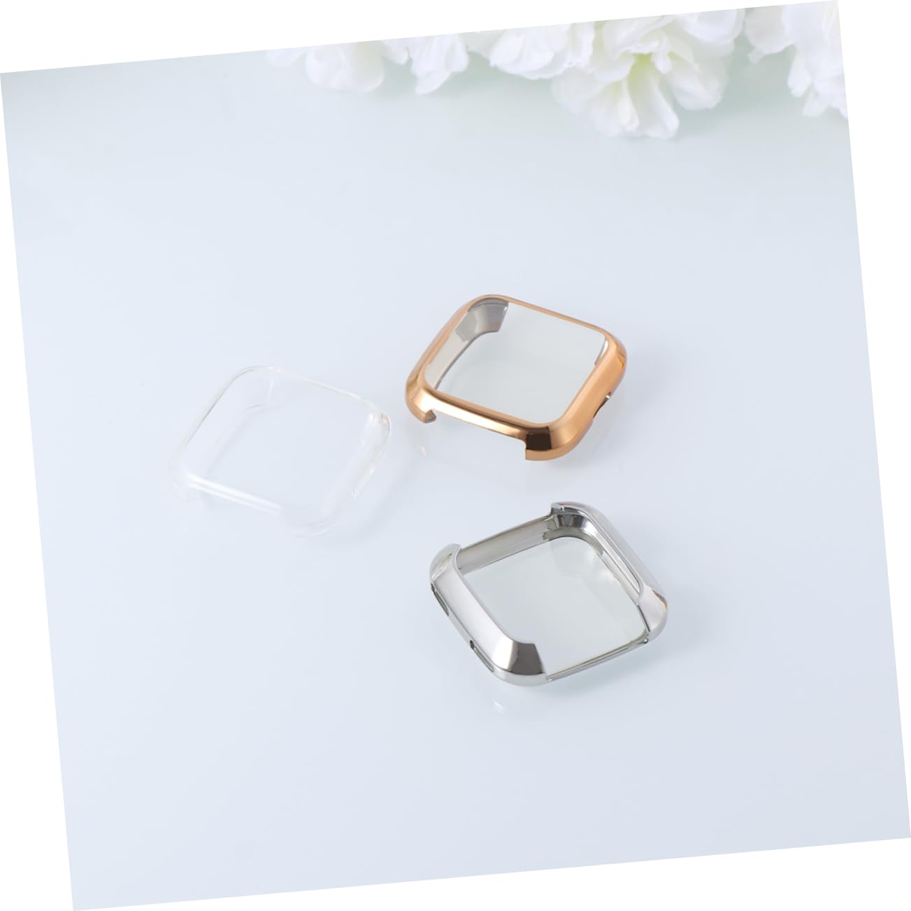 Mikikit 6 Pcs Watch Case Cover Sturdy Protective Shell Bumper Cases Smartwatch Protector Extra Thick TPU Material Maximum Durability Smart Watch Protective Cover Housing Cover Anti-Fall