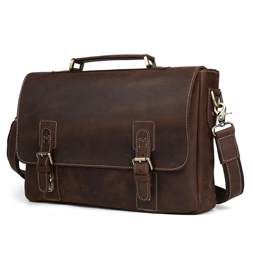 Valigetta Borsa for Laptop retrò for pendolari Borsa da Lavoro a Tracolla a Spalla Singola