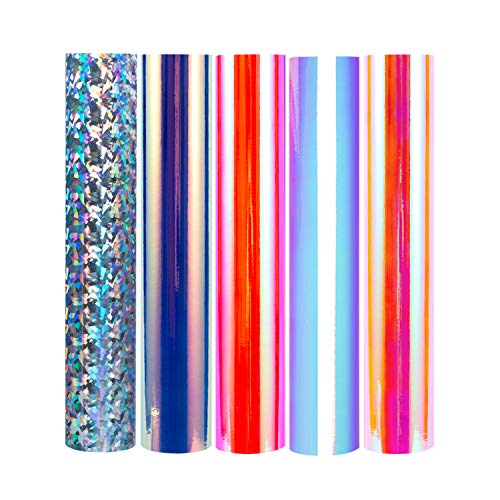 TECKWRAP Holographic Chrome Craft Vinyl Sheets, Diamond Pack