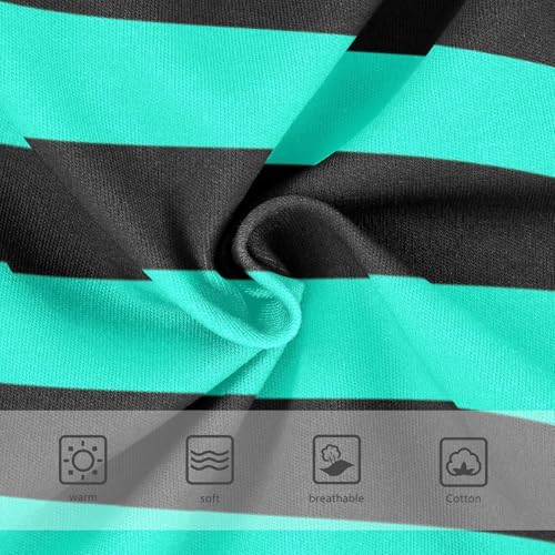 Black Turquoise Stripe Toddler Girls's Underwear 2T3