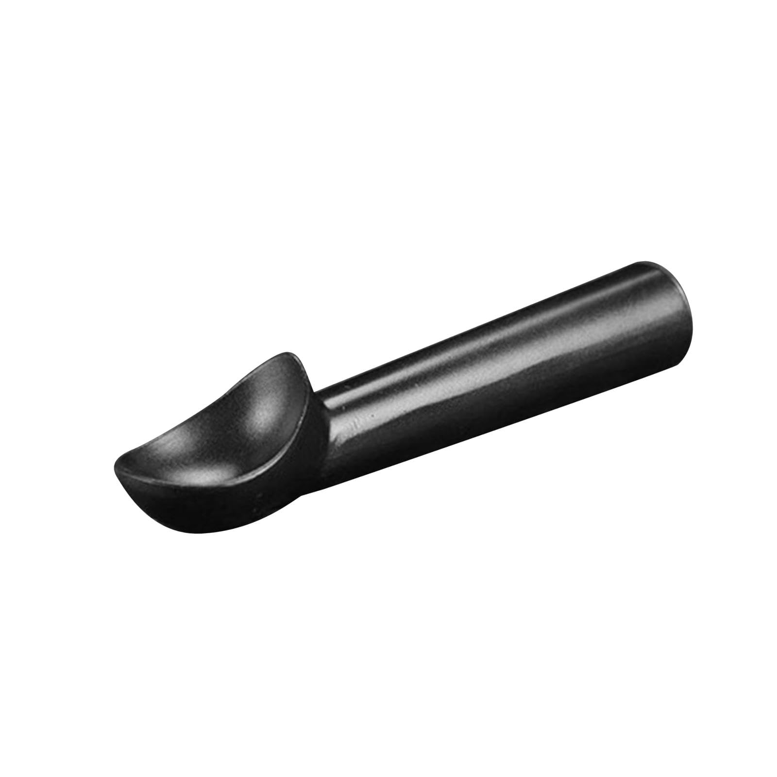Lot de 10 cuillères à glace modernes durables pour la maison, le dessert, le restaurant, noir, 18 x 4 cm