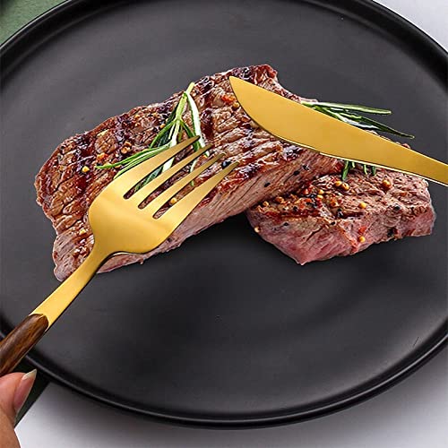 Silberbesteck-Set, 20/30-Teilig, Für Küchengeräte, Spülmaschinenfest, Mit Holzgriffen, Für Abendessen, Dessert, Kaffee Und Mittagessen, 20-Teilig